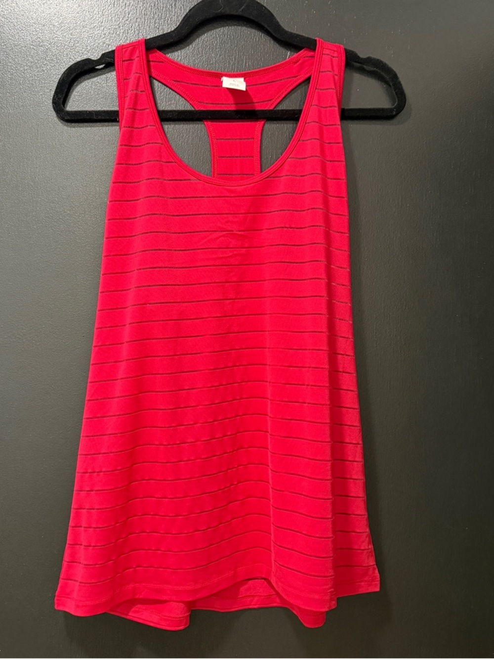 bcg Striped Racerback Tank - Reddish Pink